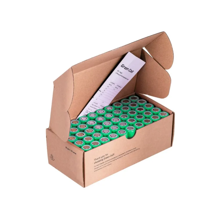 Green Cell 50GC18650NMC29 50x 18650 3,7V 2900mAh laetav liitiumioonaku, kuni 1000 laadimistsüklit, ülekuumenemis- ja ülelaadimiskaitse