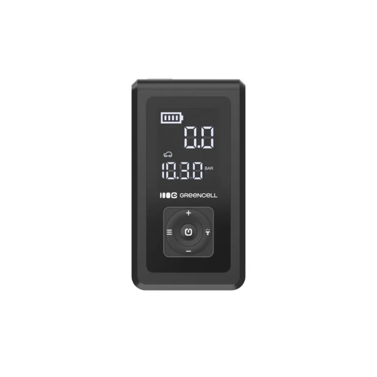 Green Cell CJSGC03 8000 mAh Li-Ion autokäivitaja ja akupank OLED-ekraani, taskulambi, USB-C/USB-A, 500 A, must/heleroheline
