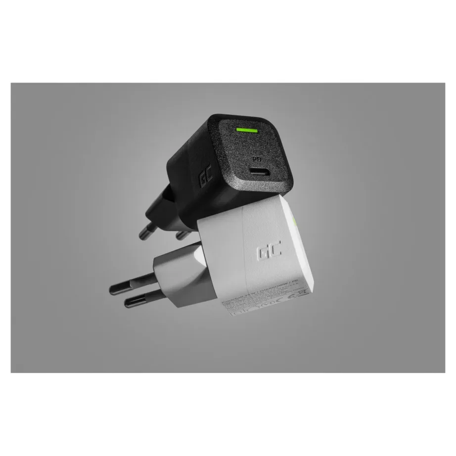 Green Cell PowerGaN CHARGC06 33W USB-C must seinakiirlaadija PD 3.0 ja QC 3.0 universaalsetele seadmetele – 6