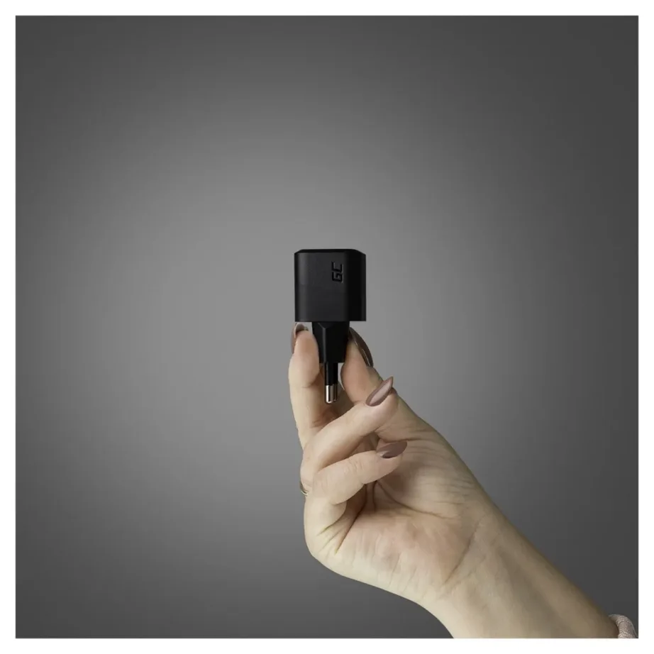 Green Cell PowerGaN CHARGC06 33W USB-C must seinakiirlaadija PD 3.0 ja QC 3.0 universaalsetele seadmetele – 8