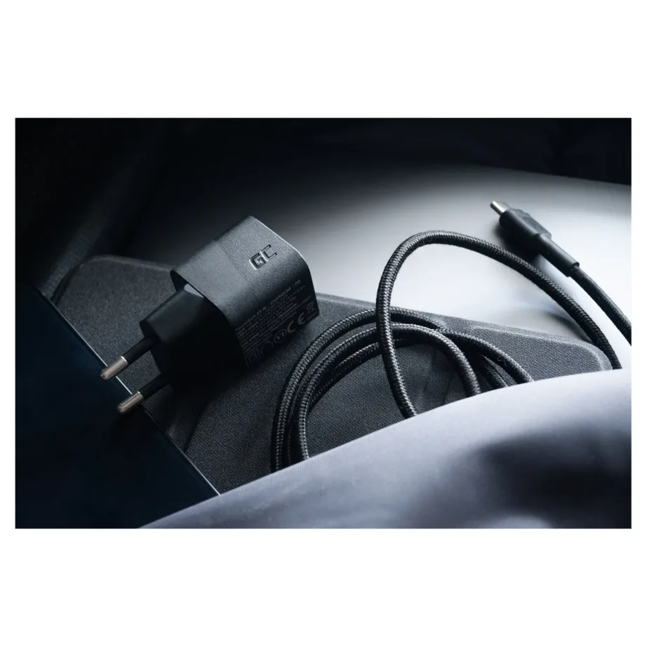 Green Cell PowerGaN CHARGC06 33W USB-C must seinakiirlaadija PD 3.0 ja QC 3.0 universaalsetele seadmetele – 9