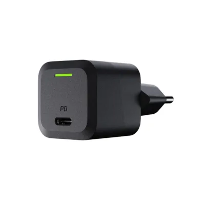 Green Cell PowerGaN CHARGC06 33W USB-C must seinakiirlaadija PD 3.0 ja QC 3.0 universaalsetele seadmetele
