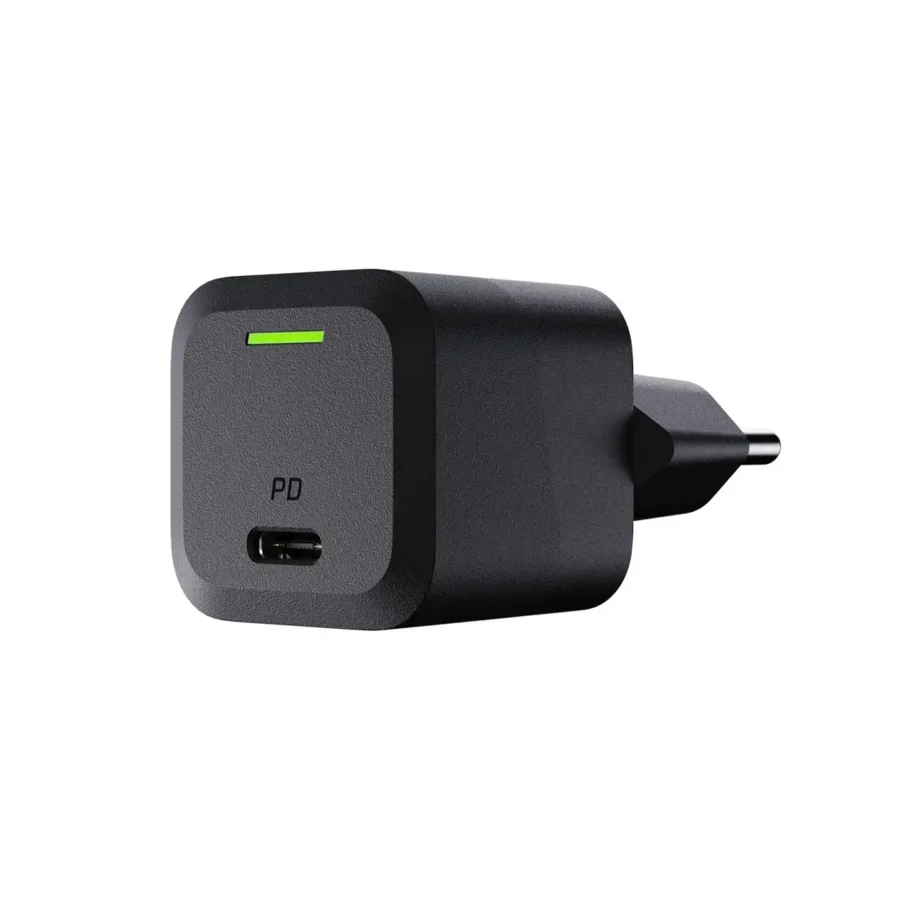 Green Cell PowerGaN CHARGC06 33W USB-C must seinakiirlaadija PD 3.0 ja QC 3.0 universaalsetele seadmetele