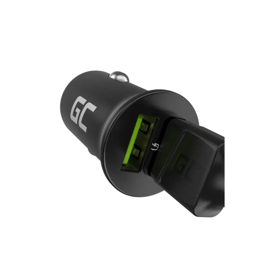 Green Cell PowerRide Nano36 CADM-GC-36AA 36W 2x USB-A alumiiniumist autolaadija kiirlaadimisega – 5