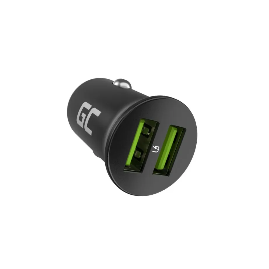 Green Cell PowerRide Nano36 CADM-GC-36AA 36W 2x USB-A alumiiniumist autolaadija kiirlaadimisega