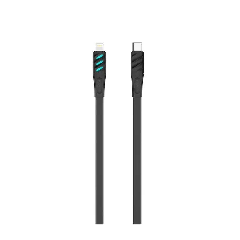 Havit CB6255 1 m must USB-C–Lightning 27 W kiirlaadimiskaabel Apple seadmetele