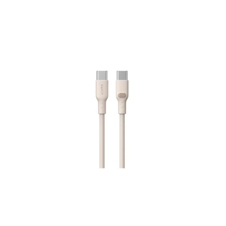 Havit CB6284 2 m beež USB-C–USB-C 100W laadimis- ja andmesidekaabel