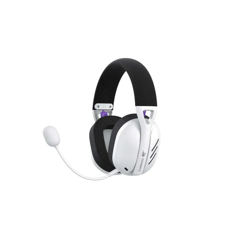 Havit Fuxi-H3 valged/mustad mängurikõrvaklapid 2.4GHz/BT/USB-C, 40mm draiverid, boom-mikrofon