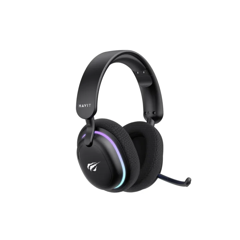 Havit Fuxi-H7 mustad 40 mm mängurikõrvaklapid mikrofoniga, juhtmevaba ja juhtmega, Bluetooth 5.2, 18 h aku
