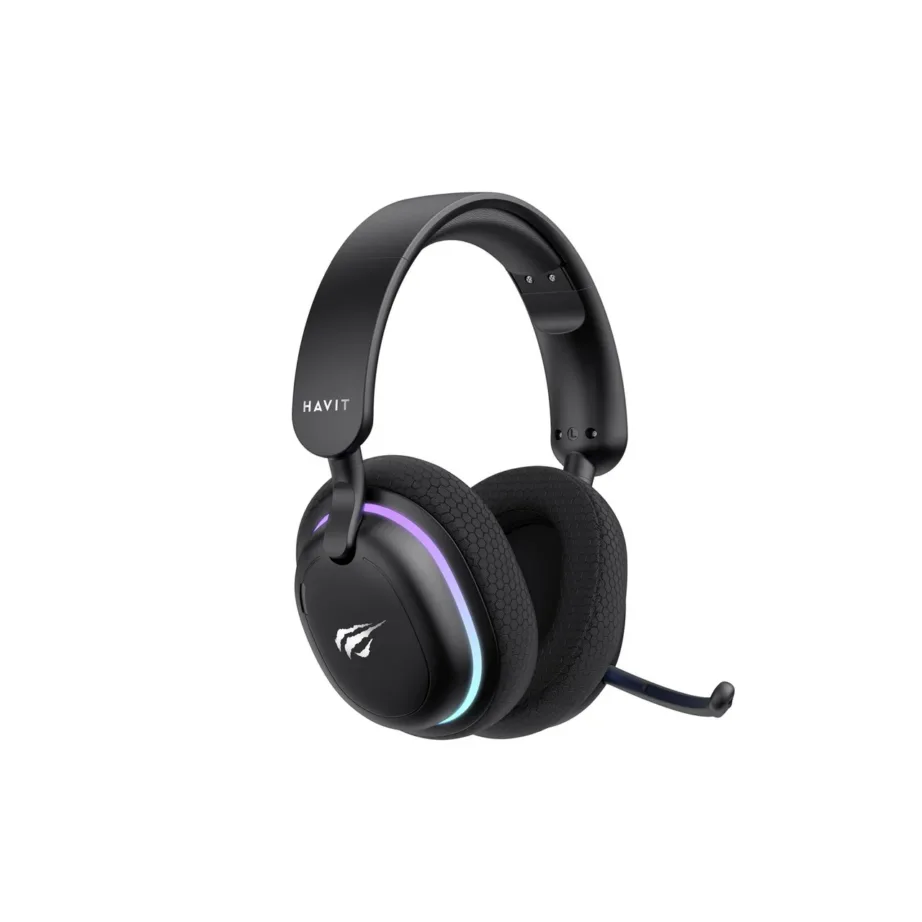 Havit Fuxi-H7 mustad 40 mm mängurikõrvaklapid mikrofoniga, juhtmevaba ja juhtmega, Bluetooth 5.2, 18 h aku – 2