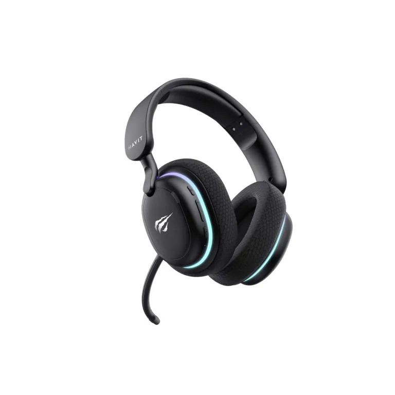 Havit Fuxi-H7 mustad 40 mm mängurikõrvaklapid mikrofoniga, juhtmevaba ja juhtmega, Bluetooth 5.2, 18 h aku