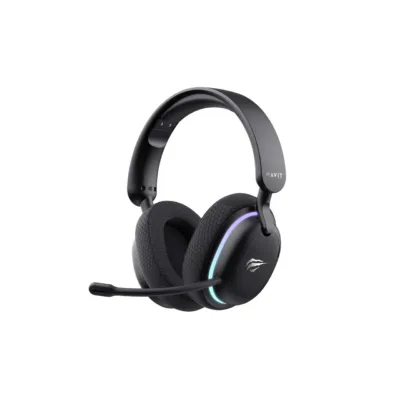 Havit Fuxi-H7 mustad 40 mm mängurikõrvaklapid mikrofoniga, juhtmevaba ja juhtmega, Bluetooth 5.2, 18 h aku