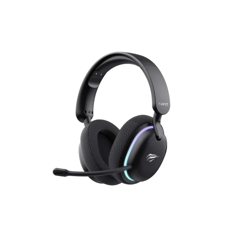 Havit Fuxi-H7 mustad 40 mm mängurikõrvaklapid mikrofoniga, juhtmevaba ja juhtmega, Bluetooth 5.2, 18 h aku