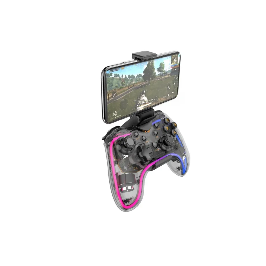 Havit G180BT läbipaistev juhtmevaba/Bluetooth mängupult 152x115x58 mm 800 mAh akuga ja vibratsiooniga, PC/iOS/Android/Xbox/PlayStation/Nintendo Switchi jaoks – 3