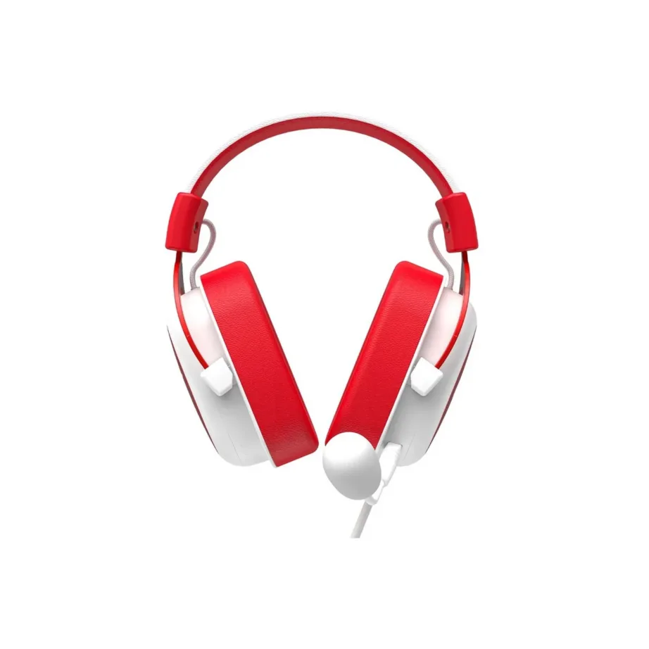 Havit H2002D 53 mm juhtmega mängurikõrvaklapid, punane/valge, eemaldatava mikrofoniga – 4