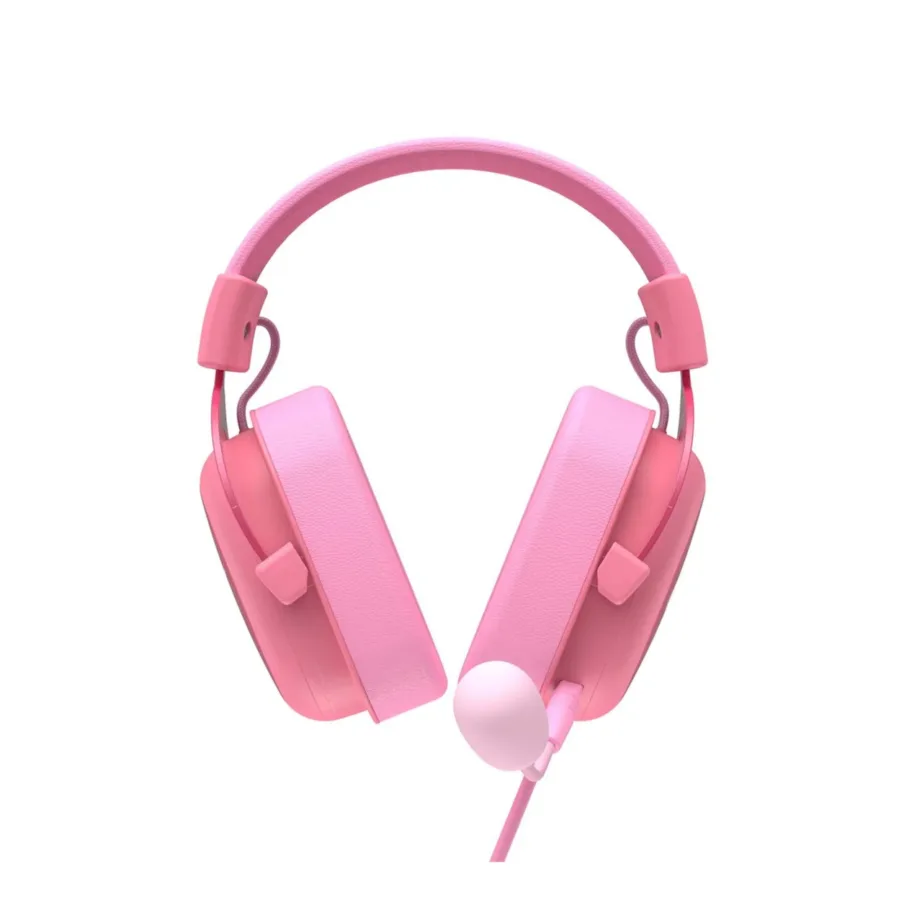 Havit H2002d 53 mm juhtmega roosa mänguripeakomplekt eemaldatava kaabli, peapaela ja boom-mikrofoniga, 1 m – 3