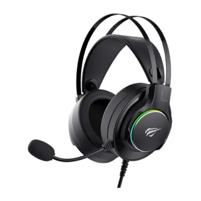 Havit H2007U 5 cm draiveritega mustad juhtmega mängurikõrvaklapid, peavõruga, 2,1 m kaabel