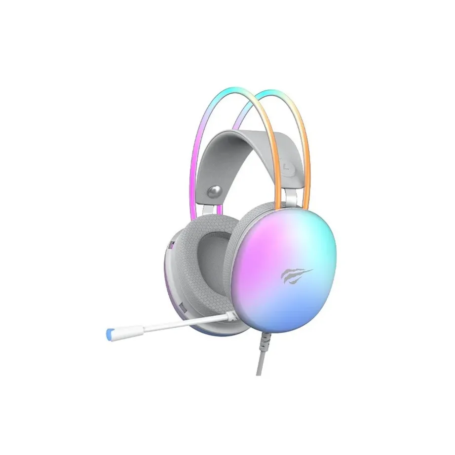 Havit H2037d valge juhtmega 50 mm mänguripeakomplekt mikrofoniga – 2