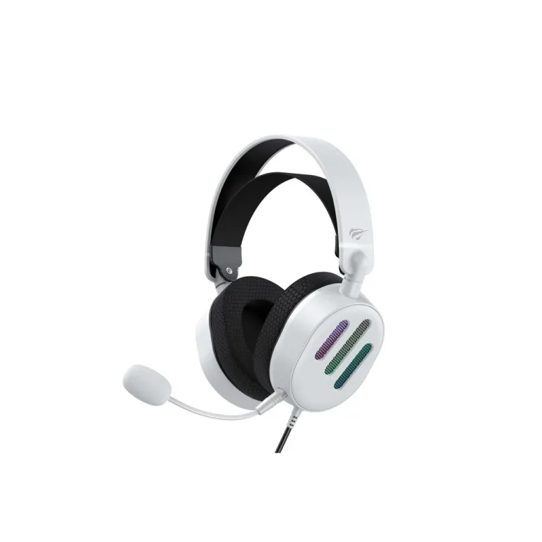 Havit H2038U must/valge 50 mm USB juhtmega mänguri peakomplekt mikrofoniga
