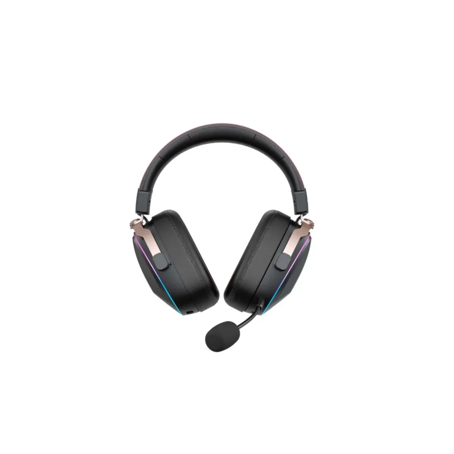 Havit H2039BG juhtmevabad mänguripeaklapid USB-C, punane/must, taustvalgustusega, 10 m ulatus, boom-mikrofon, 1050 mAh aku – 5