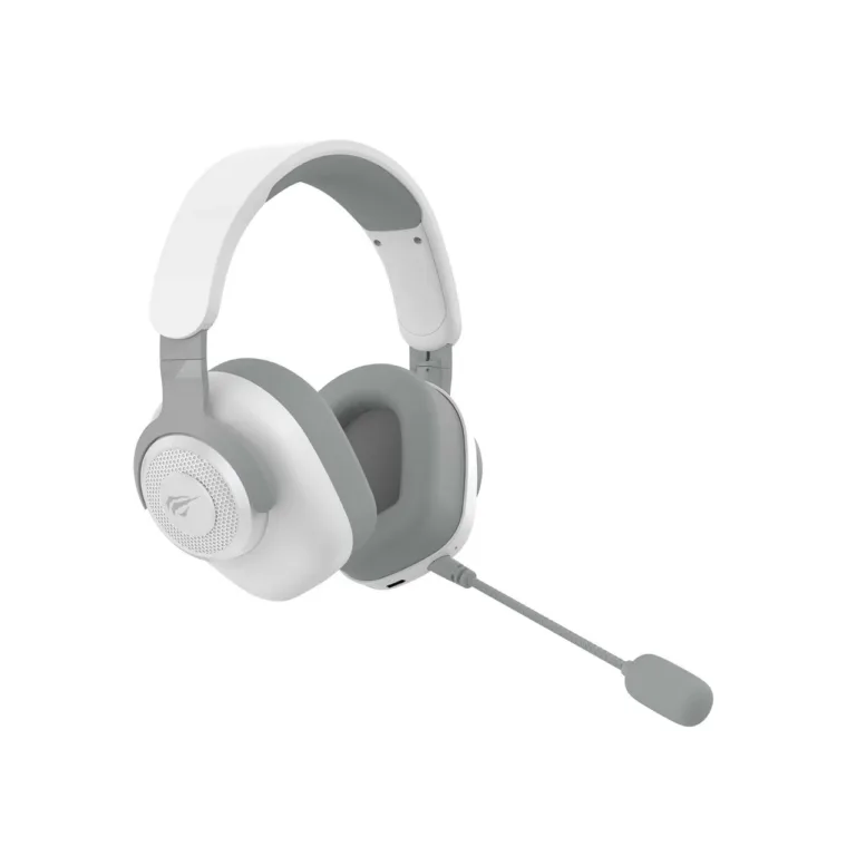 Havit H2230BG valge/hall juhtmevaba mänguripeakomplekt, 50 mm draiverid, 10 m ulatus, USB-C, boom-mikrofon, 238 g