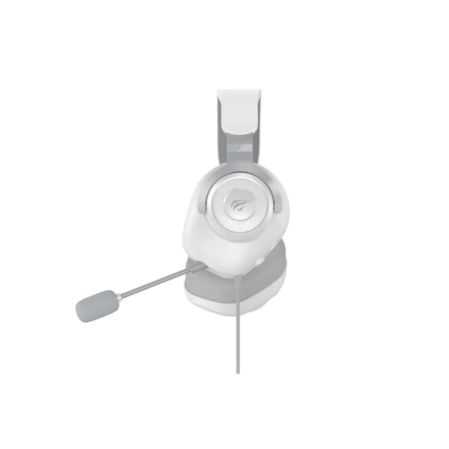 Havit H2230D valge/hall juhtmega ja juhtmevaba mänguri peakomplekt ear-hook stiiliga, 3,5 mm ühendus, eemaldatav mikrofon – 2