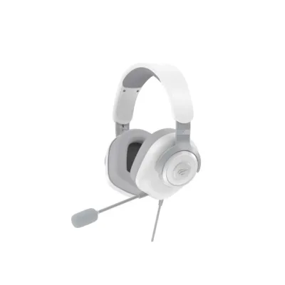 Havit H2230D valge/hall juhtmega ja juhtmevaba mänguri peakomplekt ear-hook stiiliga, 3,5 mm ühendus, eemaldatav mikrofon