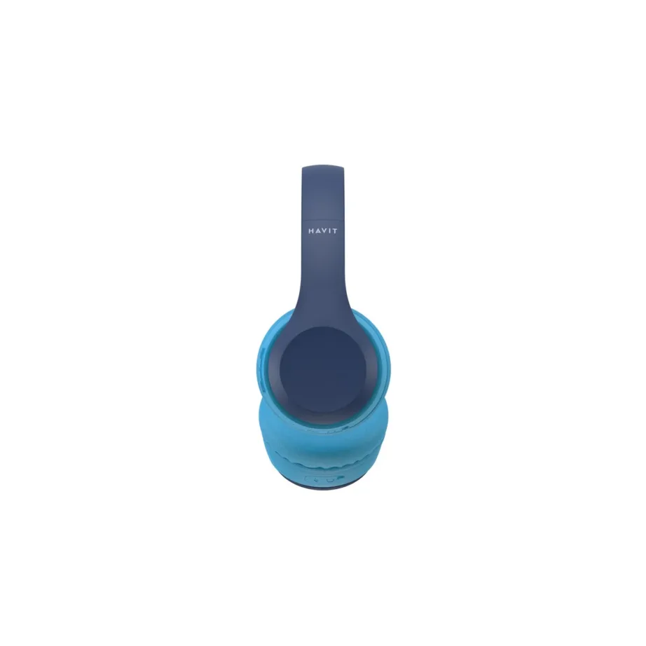Havit H626BTblue IPX6 sinised kokkupandavad Bluetooth 5.0 laste kõrvaklapid mikrofoniga, 18 h aku, 3,5 mm ühendus - 4