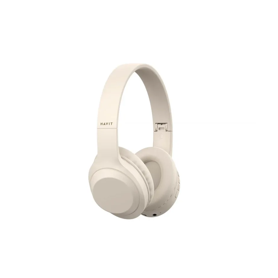 Havit H628BT beežid kokkupandavad juhtmevabad ja juhtmega on-ear kõrvaklapid, Bluetooth 5.3, 10 tundi mänguaega, 3,5 mm sisend, USB-C