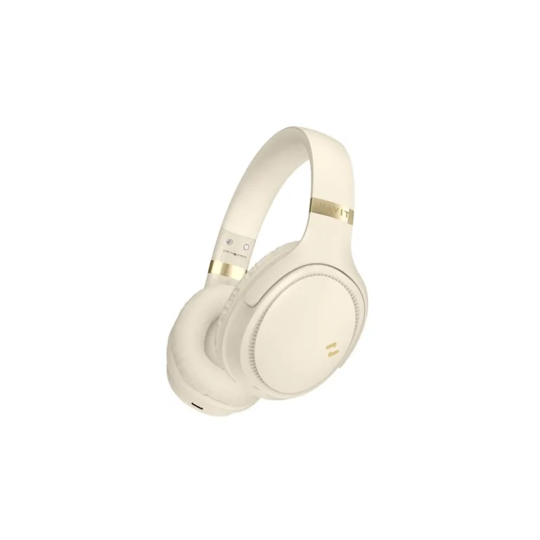 Havit H630BT butter-yellow 40 mm kokkupandavad Bluetooth 5.3 juhtmevabad kõrvaklapid, 36 h aku, USB-C, mikrofon, juhtmega ja juhtmevaba ühendus, muusika kuulamiseks
