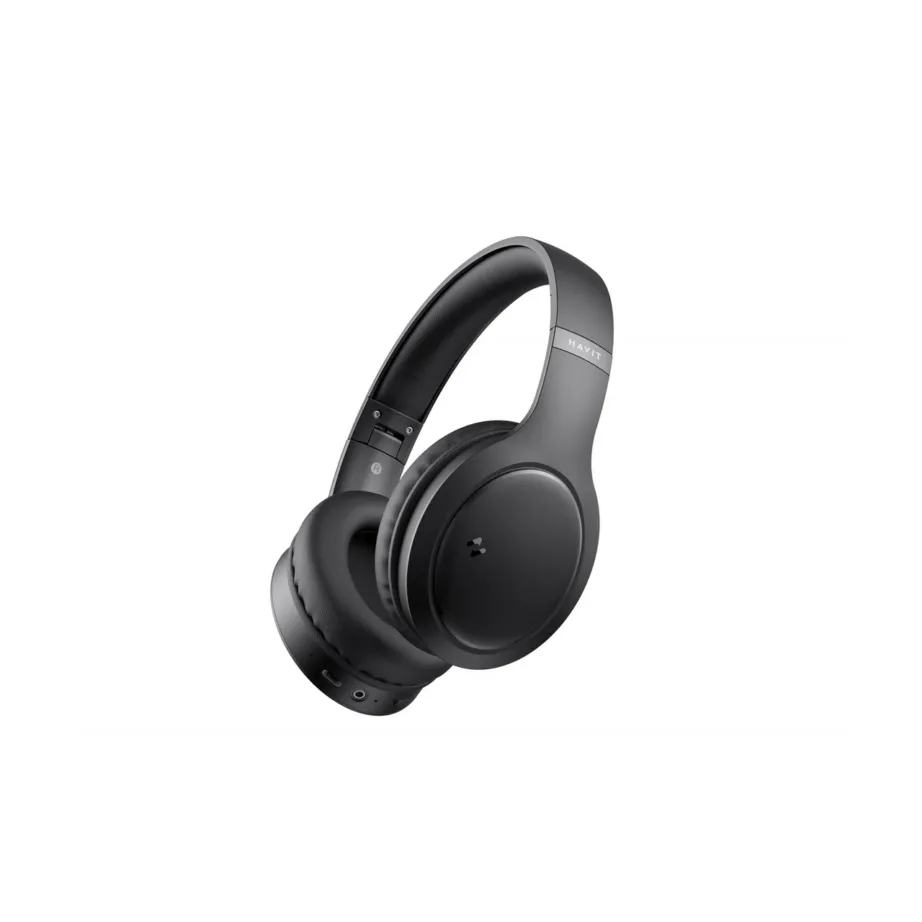 Havit H633BT mustad juhtmevabad kokkupandavad on-ear kõrvaklapid, Bluetooth 5.3, 40 mm, 20 h aku, mikrofoniga muusika ja kõnede jaoks – 3