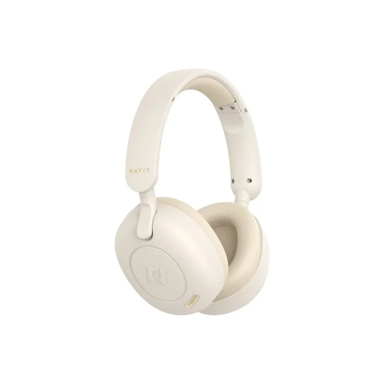 Havit H655BT 76h Bluetooth 5.3 aktiivse mürasummutusega beež juhtmevaba-juhtmega kõrvaklapid mikrofoniga