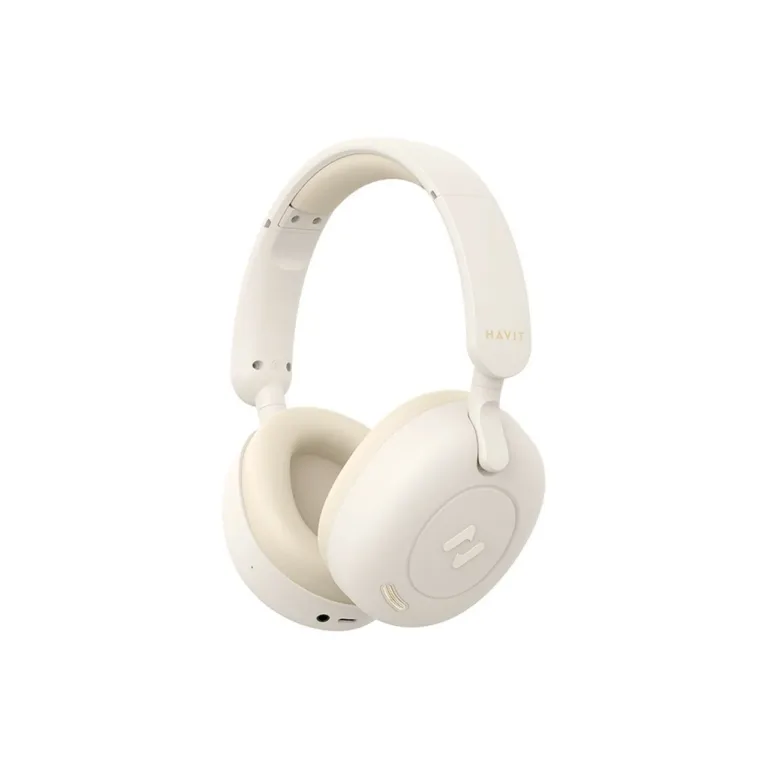 Havit H655BT 76h Bluetooth 5.3 aktiivse mürasummutusega beež juhtmevaba-juhtmega kõrvaklapid mikrofoniga