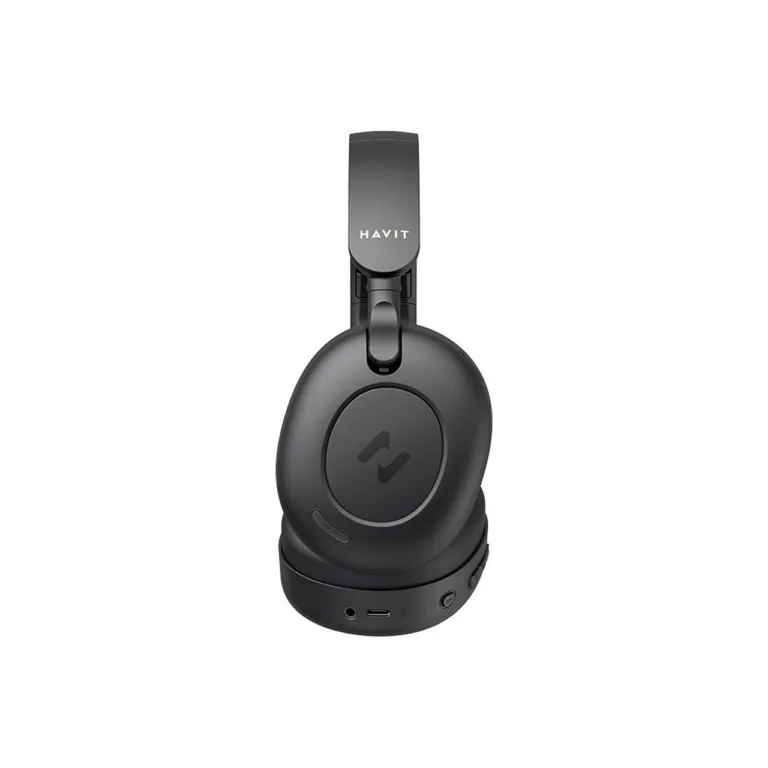 Havit H655BT mustad Bluetooth 5.3 juhtmevabad kõrvaklapid mikrofoniga, aktiivne mürasummutus, 76 h aku