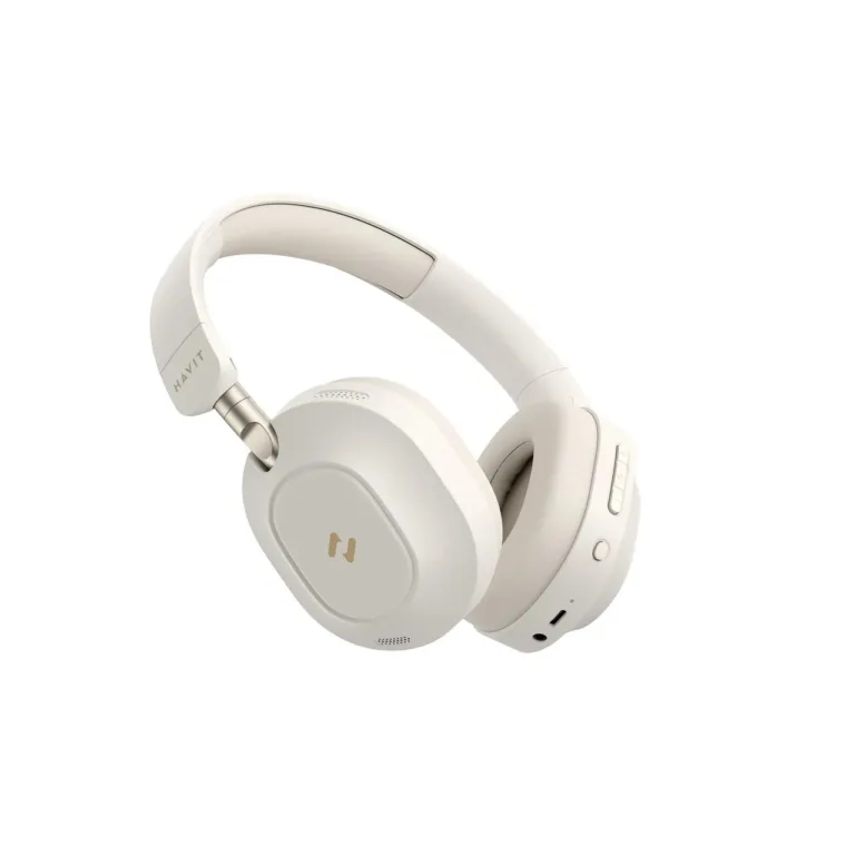 Havit H668BT beežid juhtmevabad Bluetooth 5.4 kõrvaklapid ANC, 80 h aku, 40 mm draiver, kokkupandav