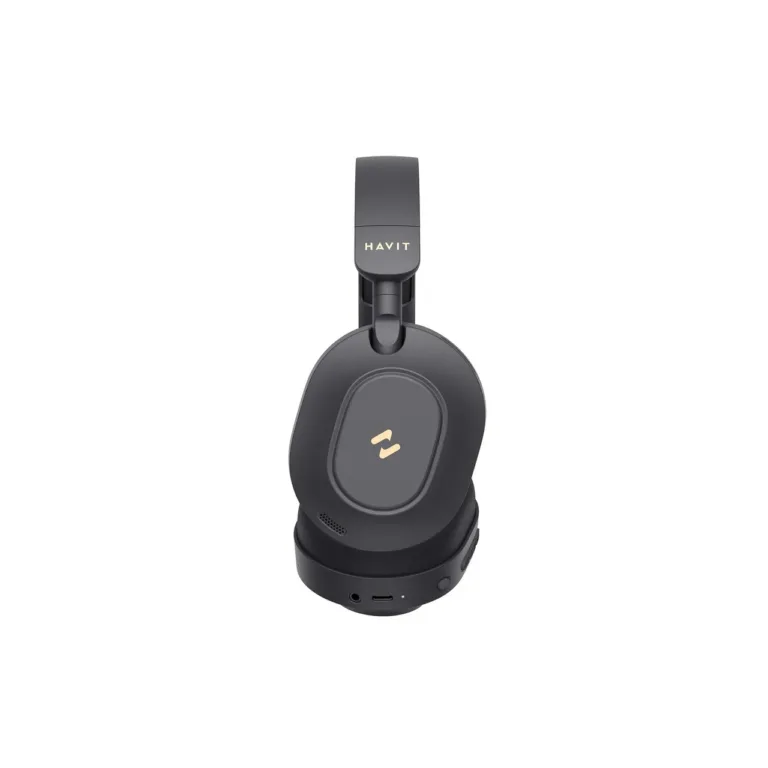 Havit H668BT mustad juhtmevabad Bluetooth 5.4 kõrvaklapid ANC-ga, 80 h tööaeg, 40 mm draiverid, kokkupandav