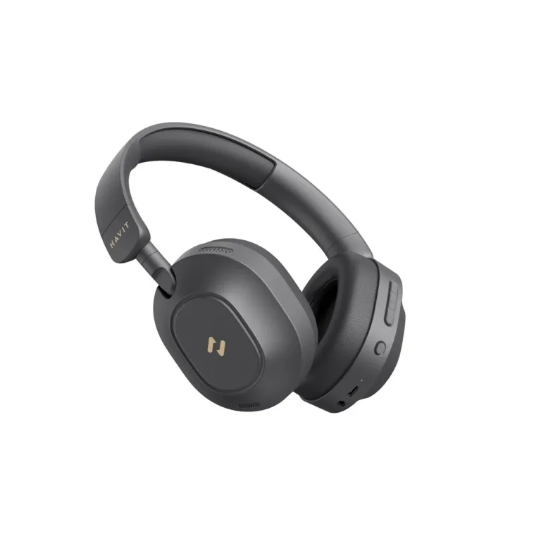 Havit H668BT mustad juhtmevabad Bluetooth 5.4 kõrvaklapid ANC-ga, 80 h tööaeg, 40 mm draiverid, kokkupandav