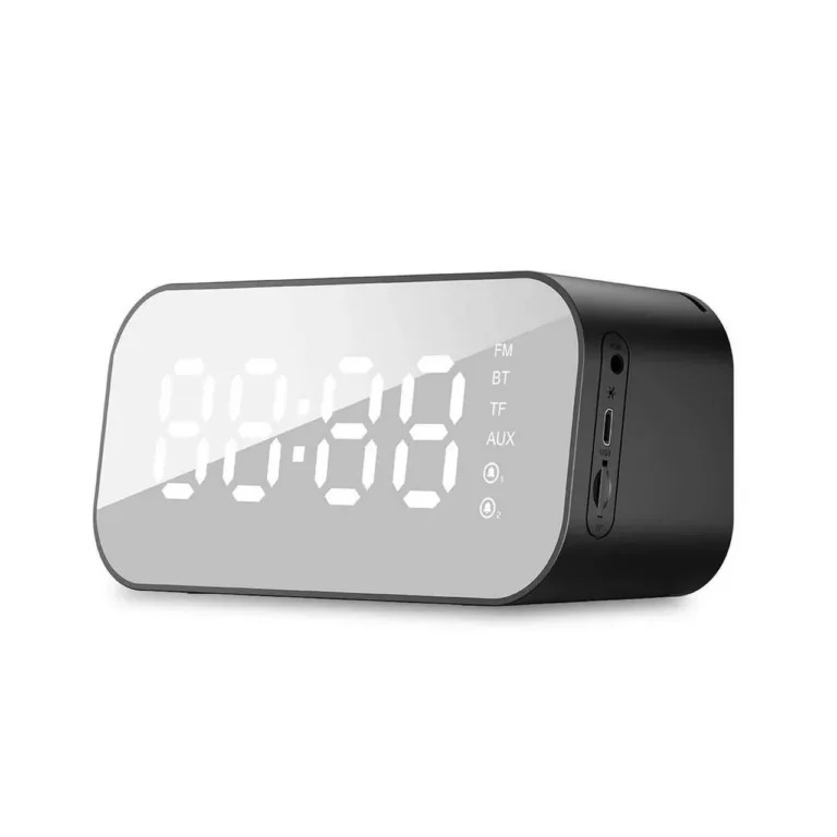 Havit M3 must Bluetooth 5.3 kõlar 3W LED-ekraaniga, äratuskell, FM-raadio, termomeeter, USB-C, 1200mAh, 145x68,5x54,5 mm