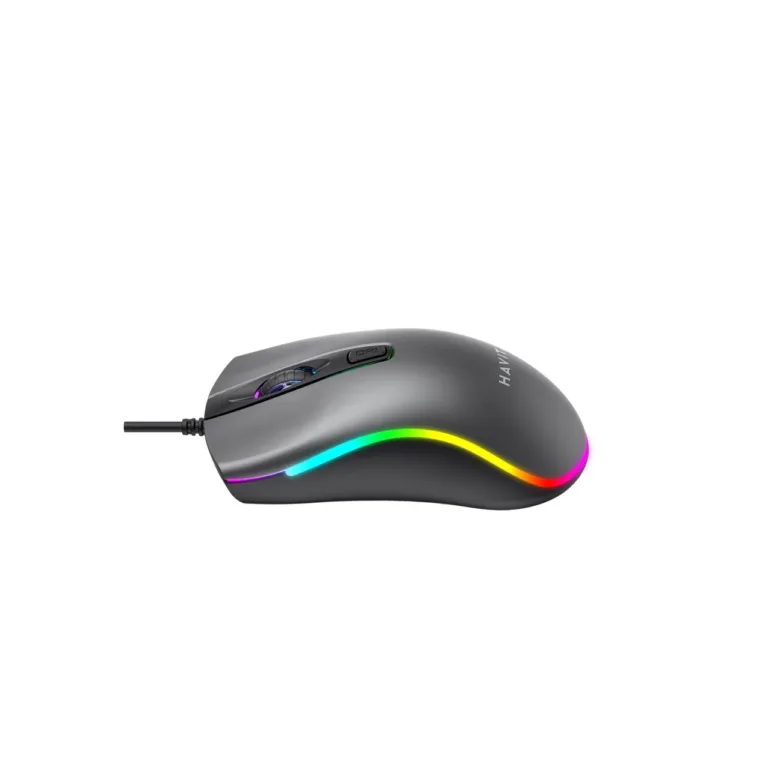 Havit MS72 1200 DPI USB juhtmega optiline ergonoomiline hiir, 113,5 × 60 × 38 mm, must, paremakäeline