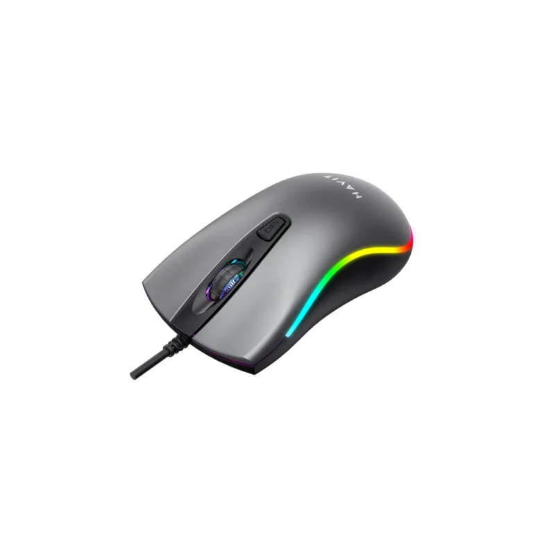 Havit MS72 1200 DPI USB juhtmega optiline ergonoomiline hiir, 113,5 × 60 × 38 mm, must, paremakäeline