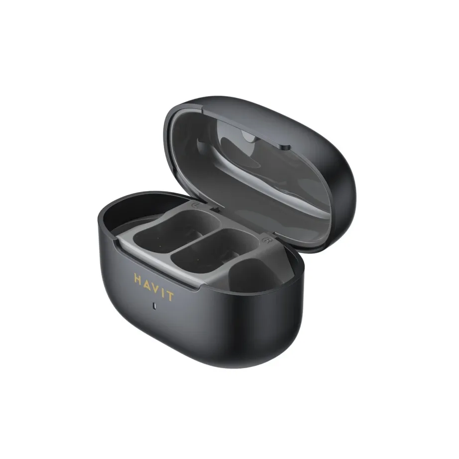 Havit OWS910 mustad juhtmevabad TWS Bluetooth 5.3 kõrvaklapid IPX4, 6h heliesitust, laadimiskarbi ja mikrofoniga - 7