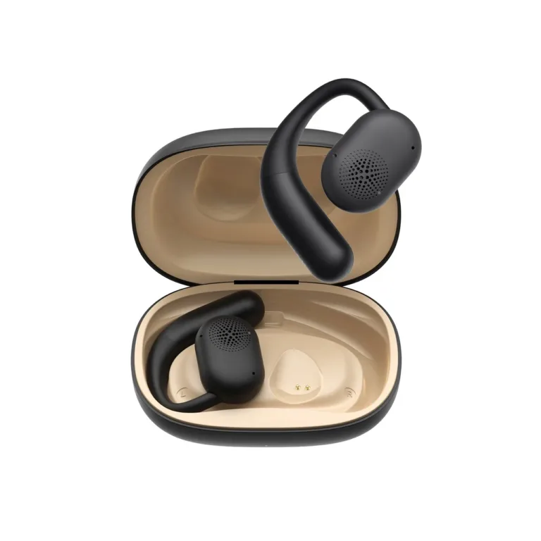 Havit OWS914 mustad TWS IPX5 sportlikud kõrvasangaga Bluetooth 5.3 juhtmevabad kõrvaklapid, 7 tundi kasutusaega, 16,2 mm draiver, mikrofonidega, muusika ja kõnede jaoks