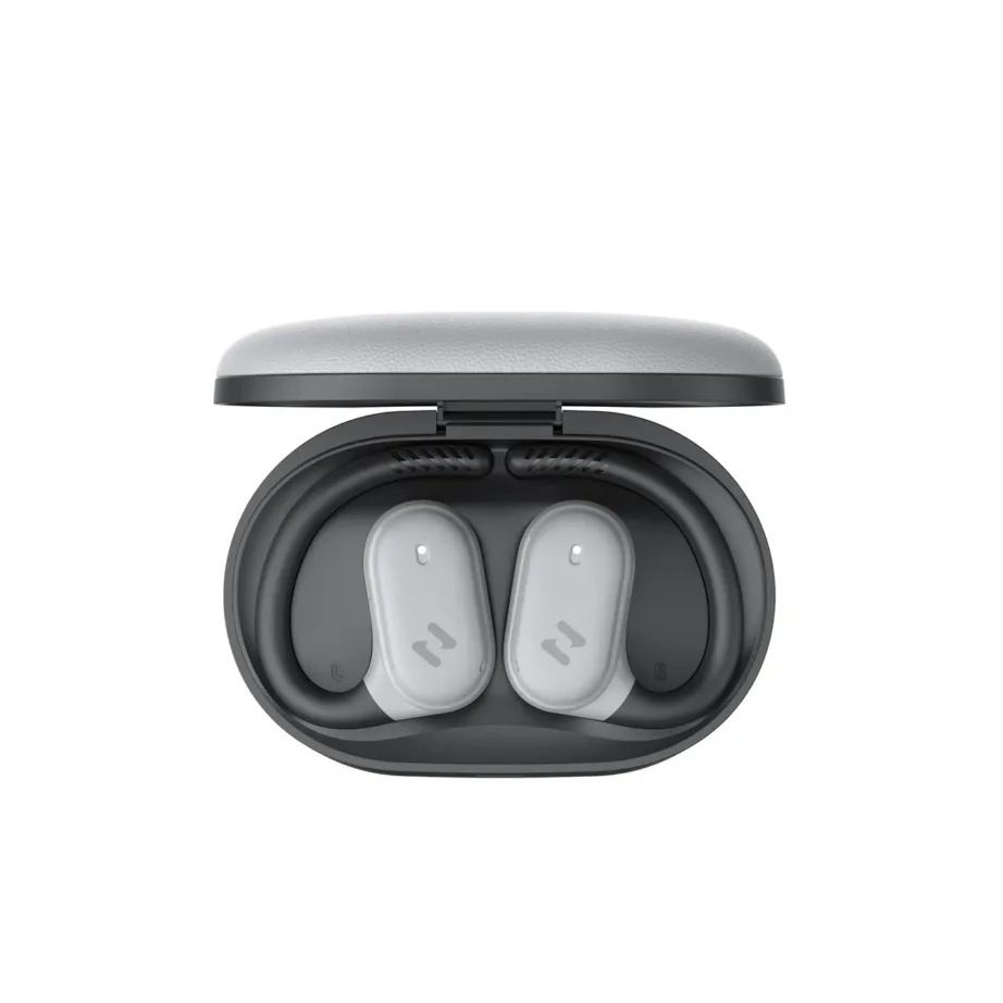 Havit OWS915grey hallid TWS Bluetooth 5.4 IPX5 juhtmevabad kõrvaklapid, 8,5 h kuulamisaeg, 1000 mAh laadimiskarp, 2 mikrofoni, muusika ja kõnede jaoks – 10