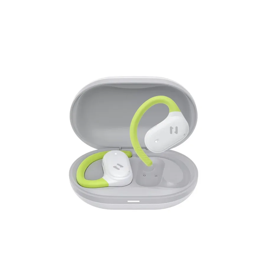 Havit OWS915white valged TWS Bluetooth 5.4 IPX5 juhtmevabad kõrvaklapid laadimiskarbiga (64 h) muusikale ja kõnedele