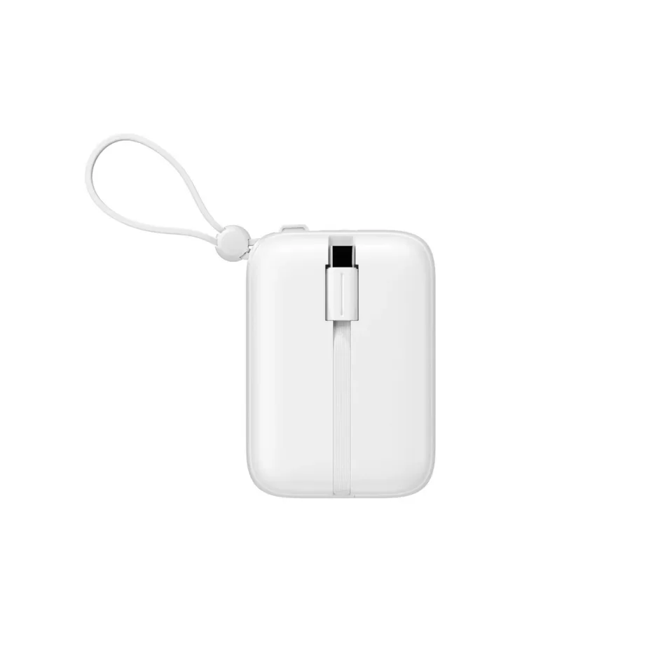 Havit PB5215 10000mAh valge universaalne LiPo akupank USB-C, Lightningi ja LED-indikaatoriga – 3