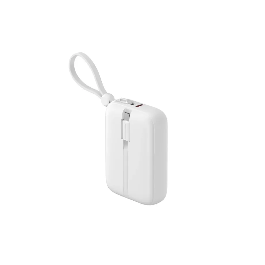 Havit PB5215 10000mAh valge universaalne LiPo akupank USB-C, Lightningi ja LED-indikaatoriga – 4