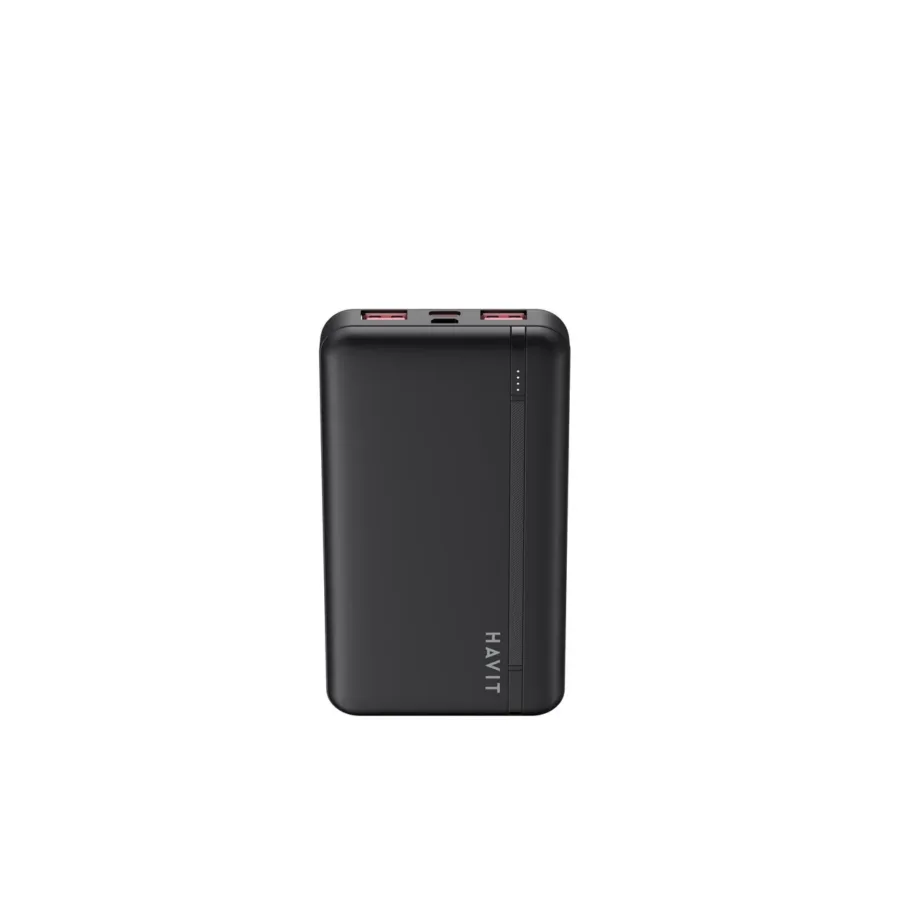 Havit PB90 10000mAh must LiPo akupank 2×USB-A, USB-C ja LED-indikaatoritega – 3