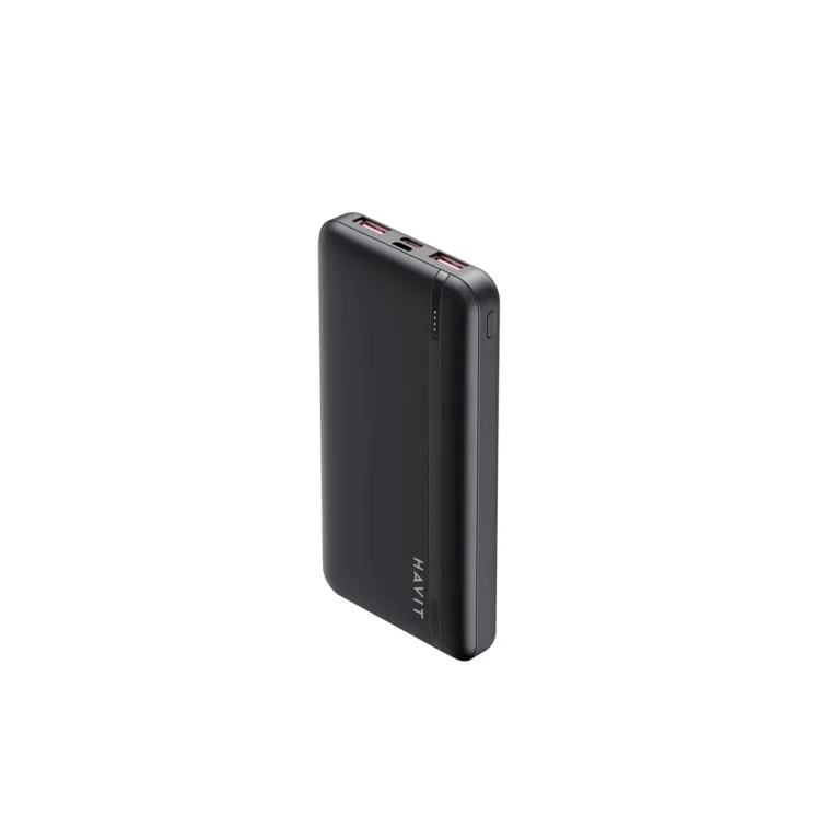 Havit PB90 10000mAh must LiPo akupank 2×USB-A, USB-C ja LED-indikaatoritega