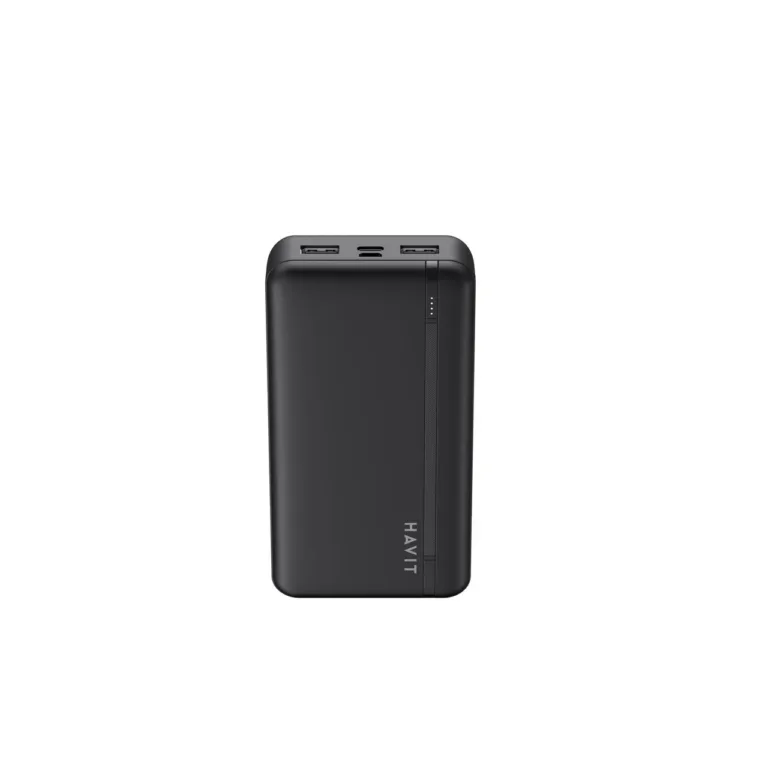Havit PB91 20000mAh must LiPo akupank, USB-C ja 2x USB-A väljundiga, LED-indikaatorid, 130x70x27 mm, kuni 2 seadmele