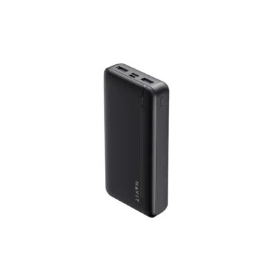 Havit PB91 20000mAh must LiPo akupank, USB-C ja 2x USB-A väljundiga, LED-indikaatorid, 130x70x27 mm, kuni 2 seadmele
